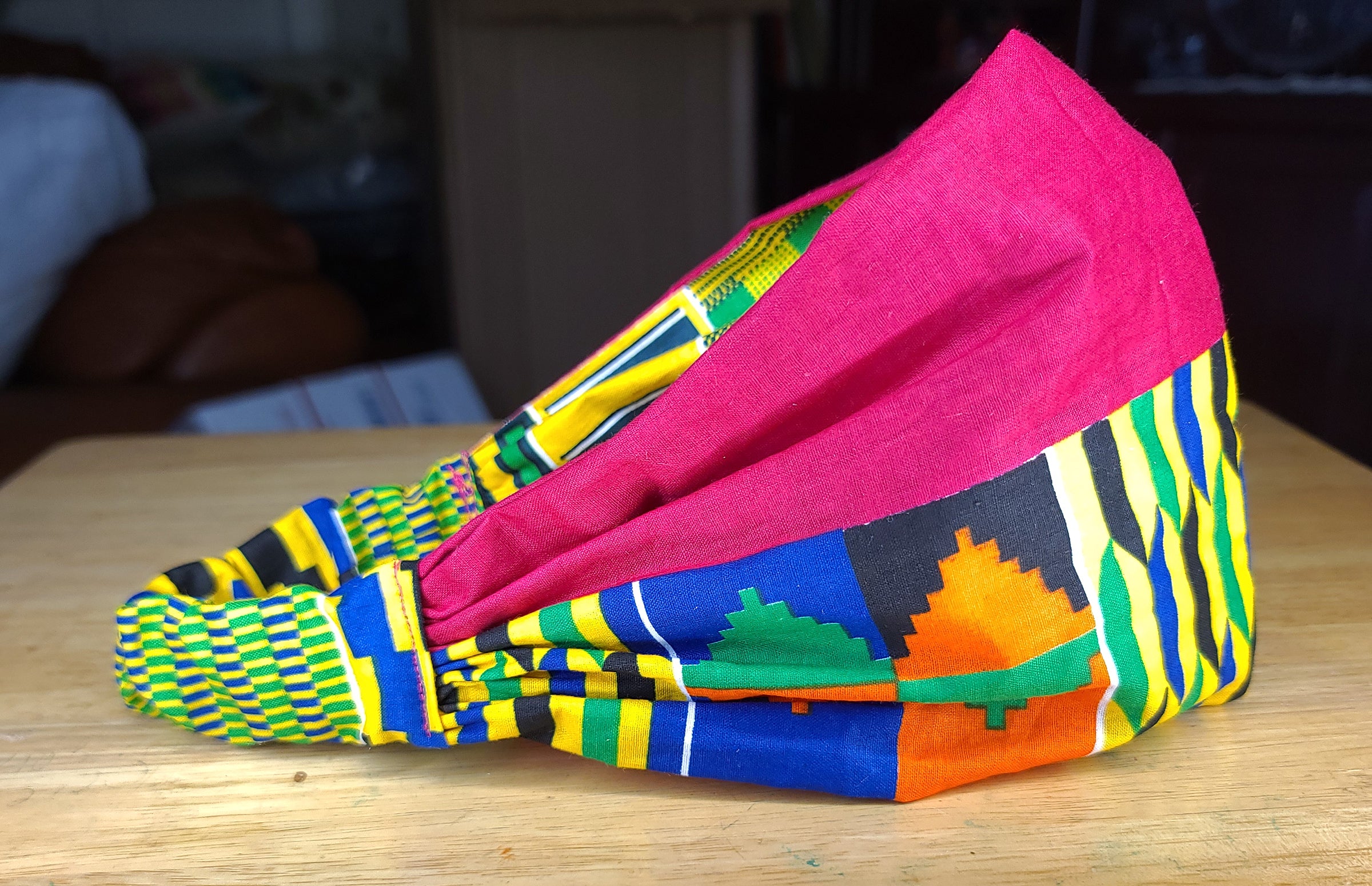 Pink Kente Headband