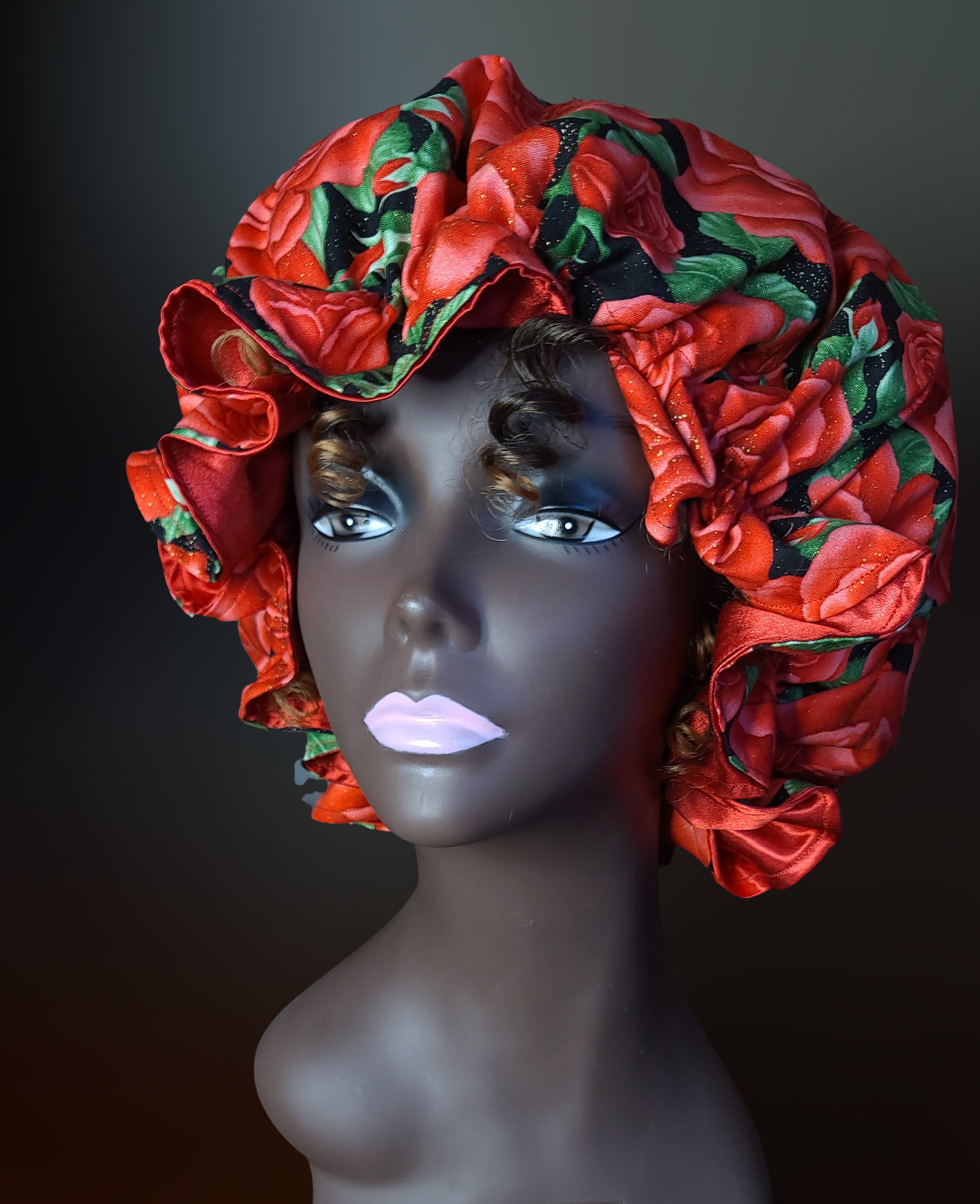 Artisan Satin Lined Rose Bonnet