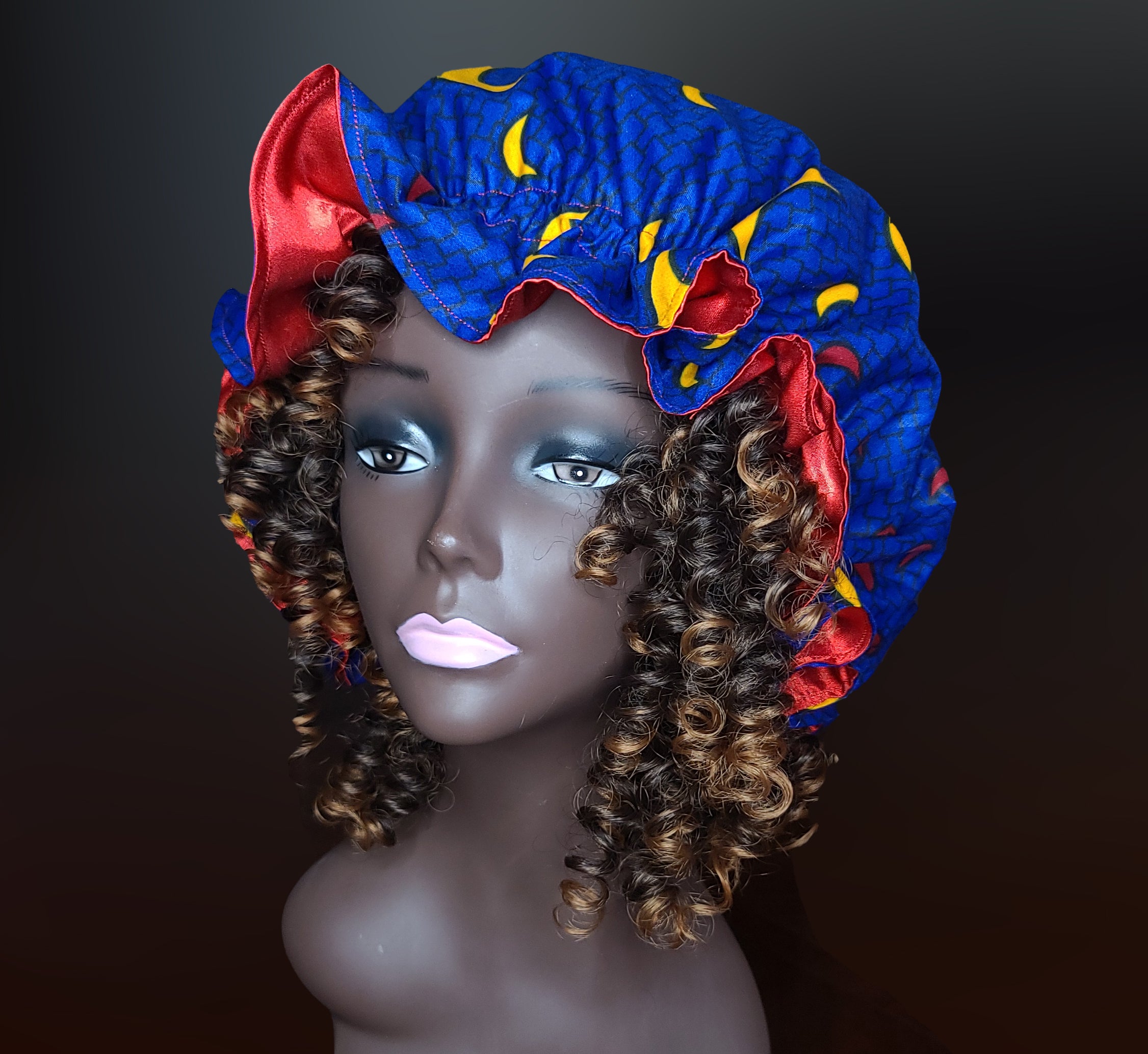 Artisan Satin Lined African Bonnet