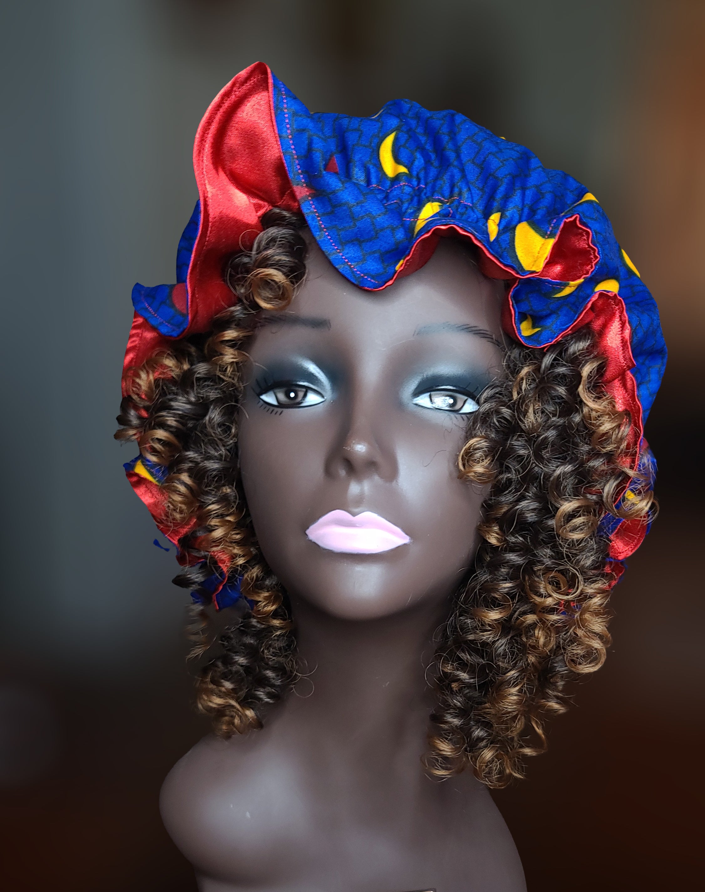 Artisan Satin Lined African Bonnet