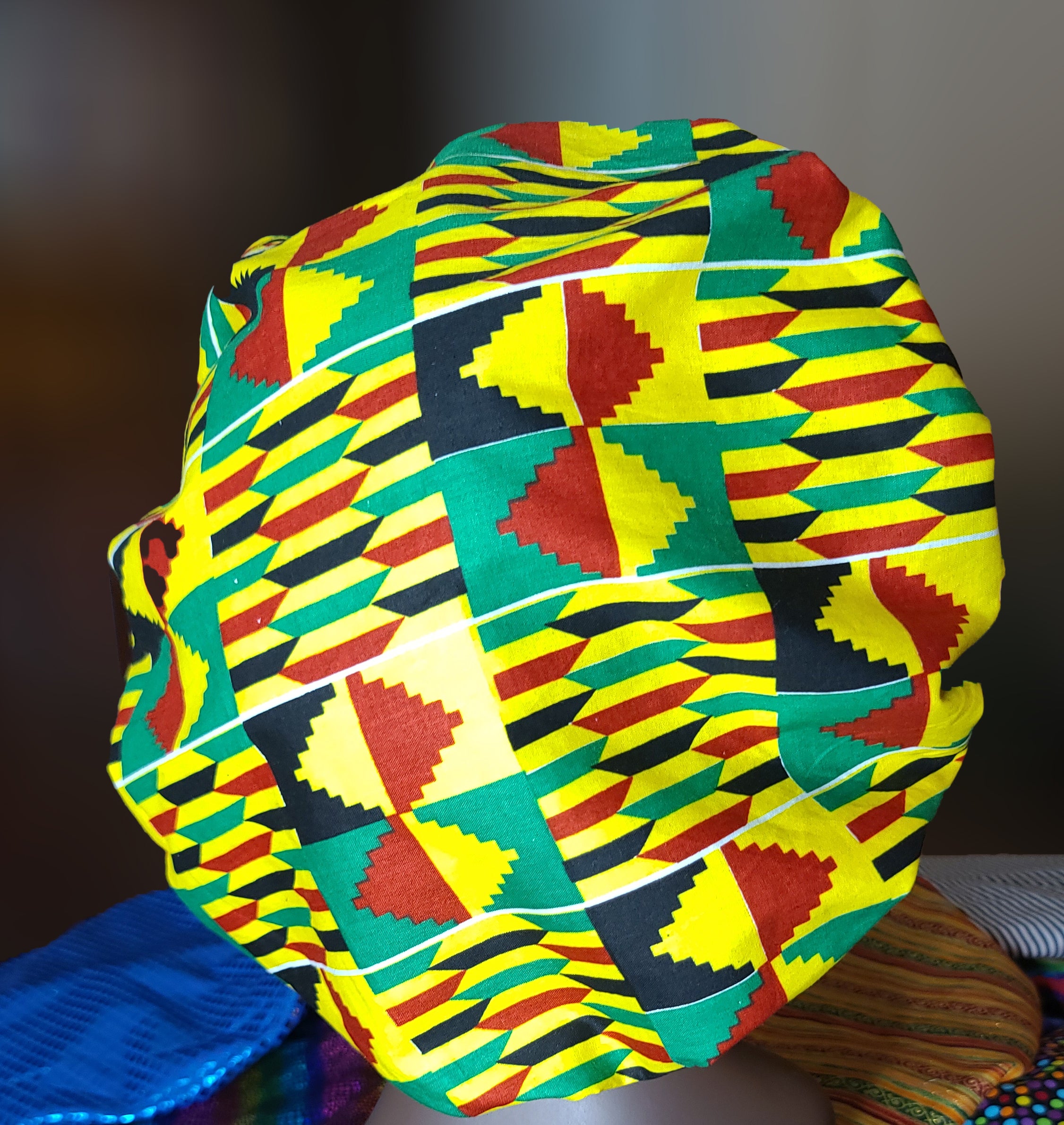 Artisan Satin Lined Kente Bonnet