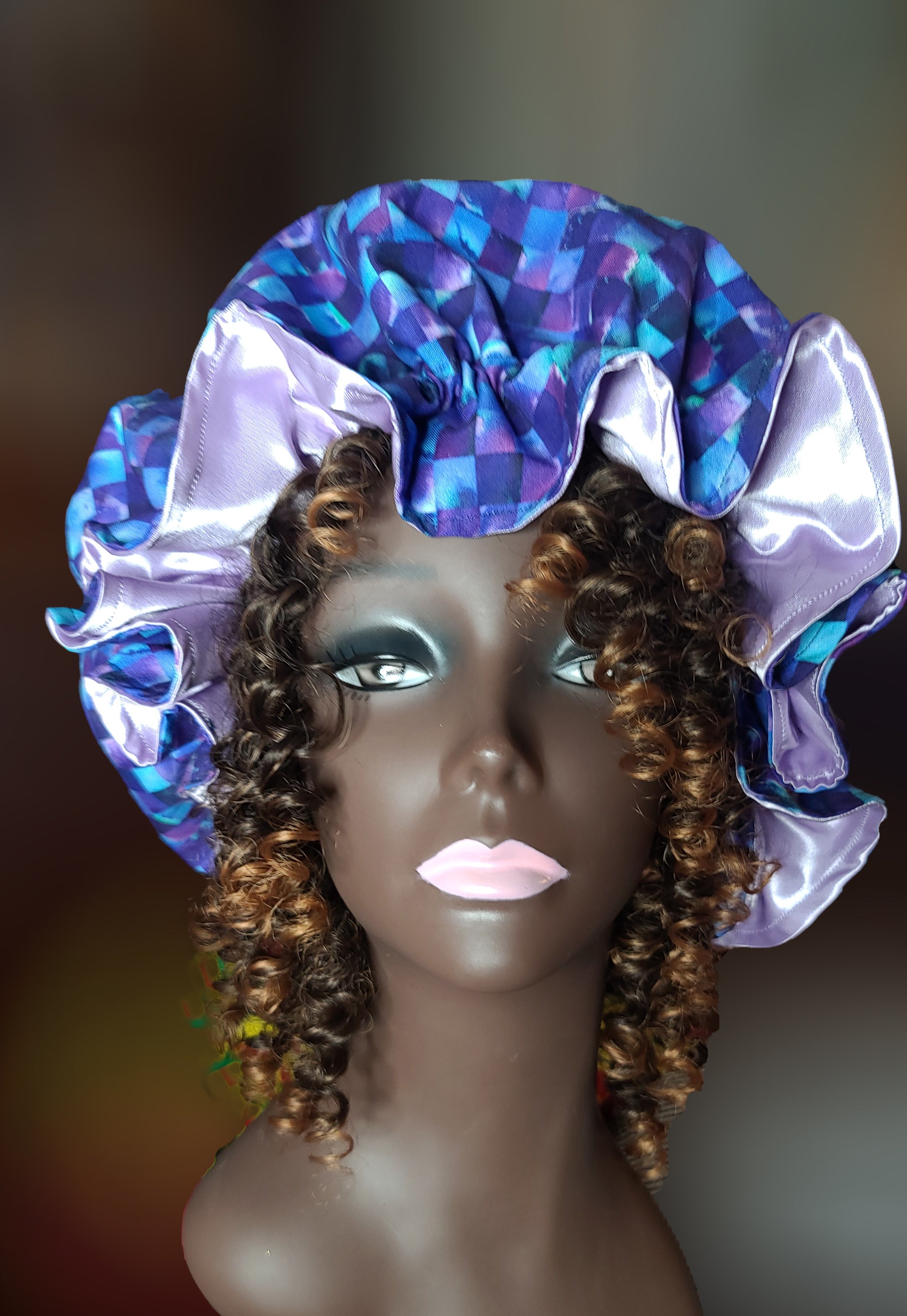 Artisan Satin Lined Purple Love Bonnet