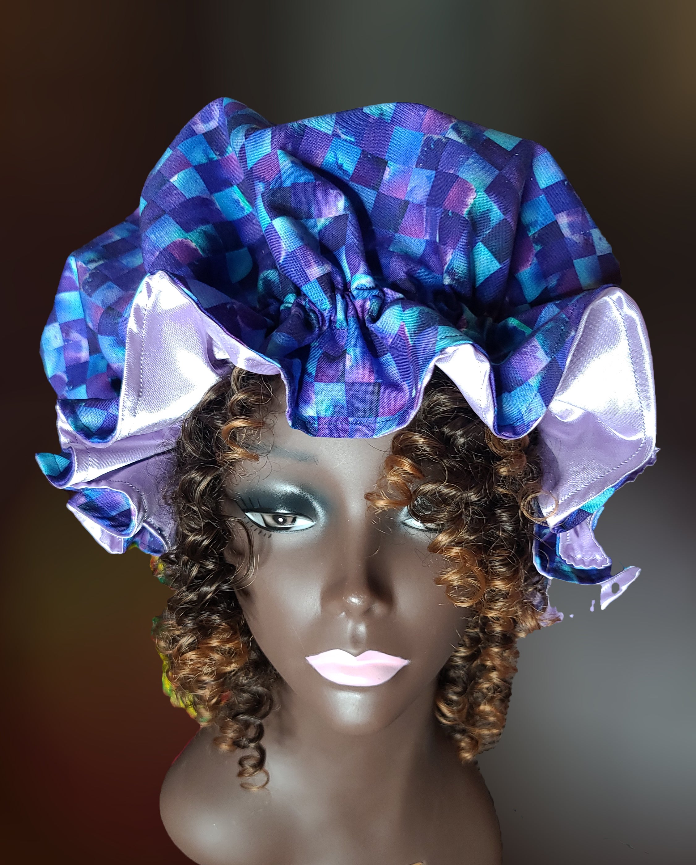 Artisan Satin Lined Purple Love Bonnet