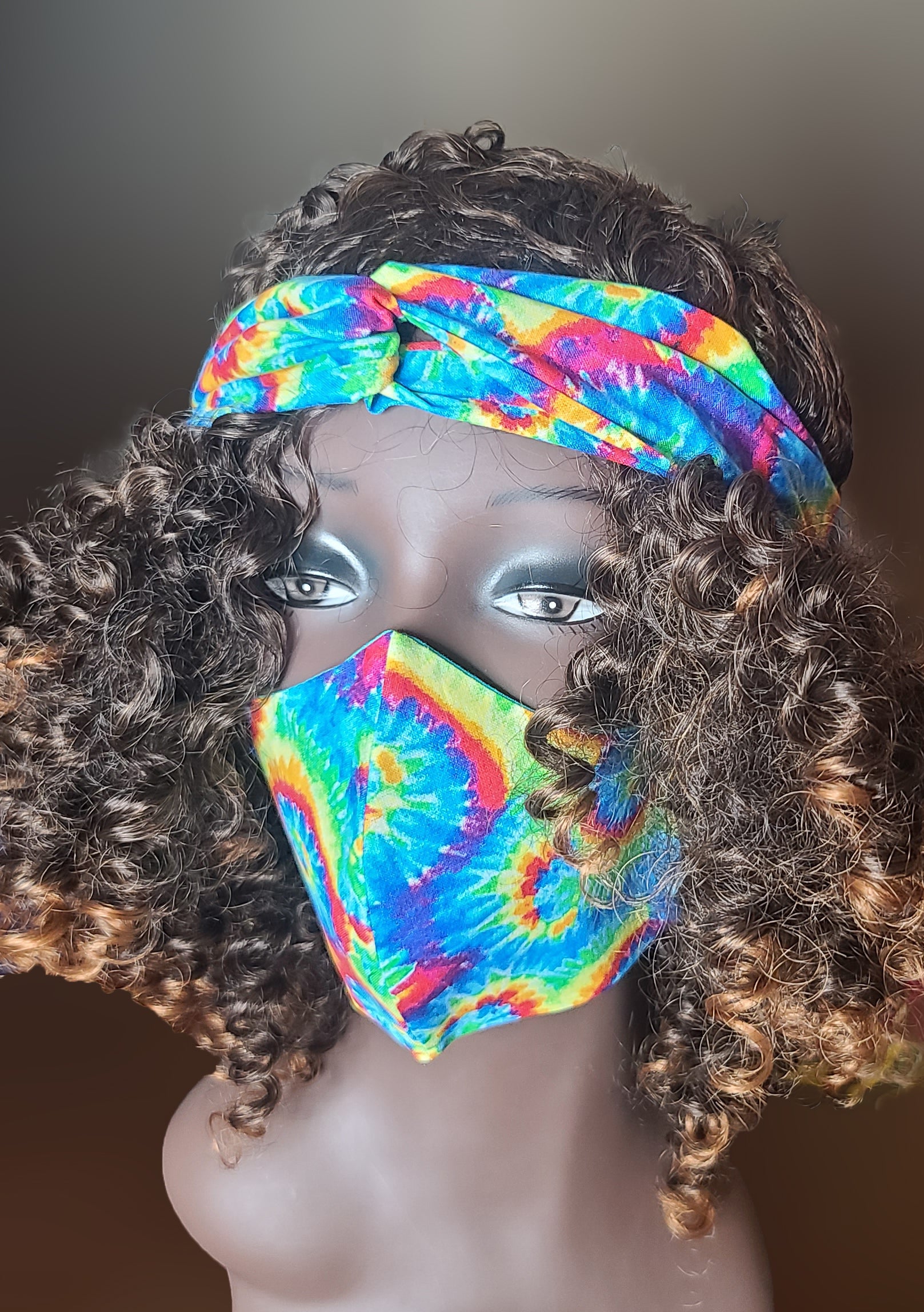 Tie Dye Headband & Mask