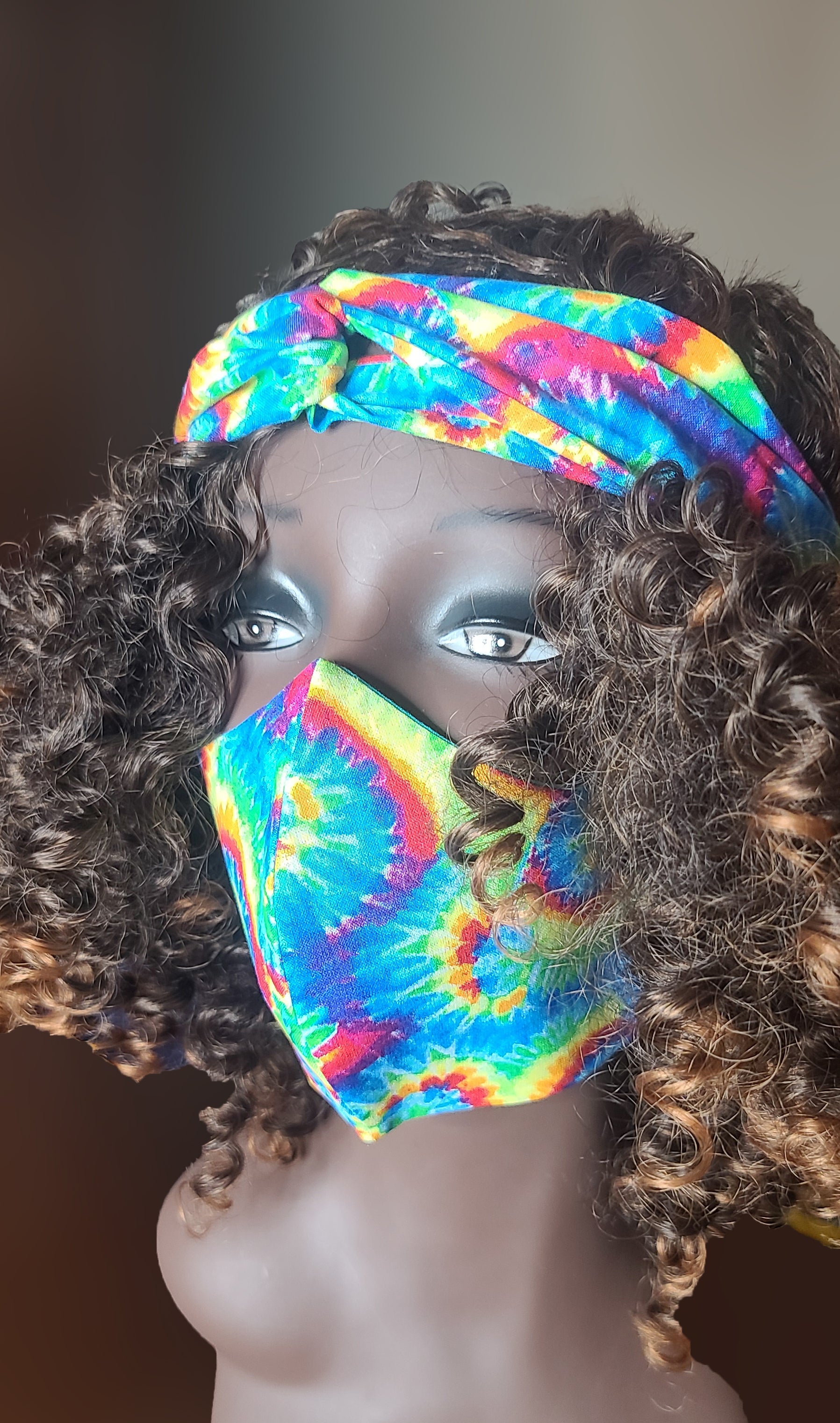 Tie Dye Headband & Mask