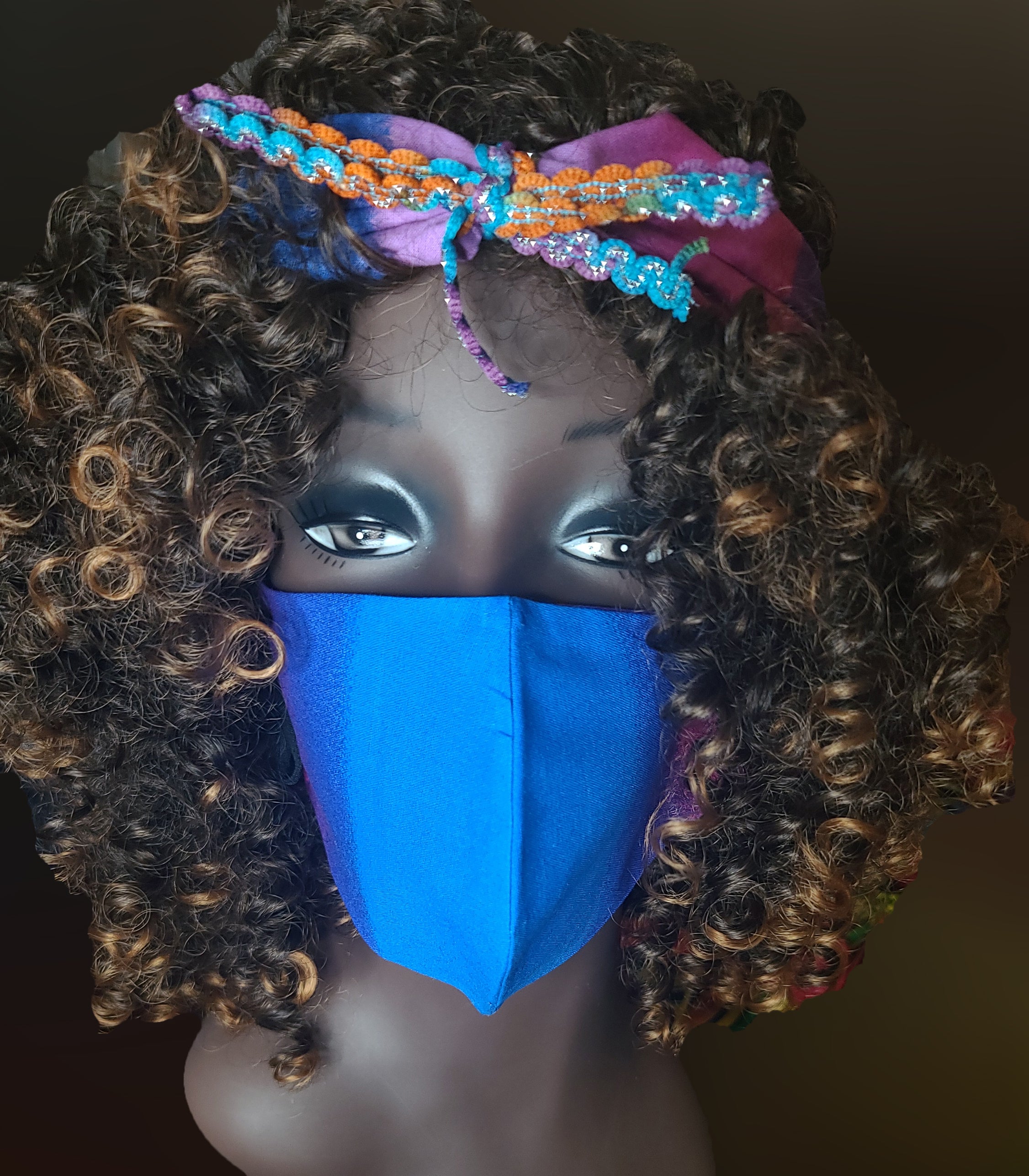 Blue & Purple Headband & Mask