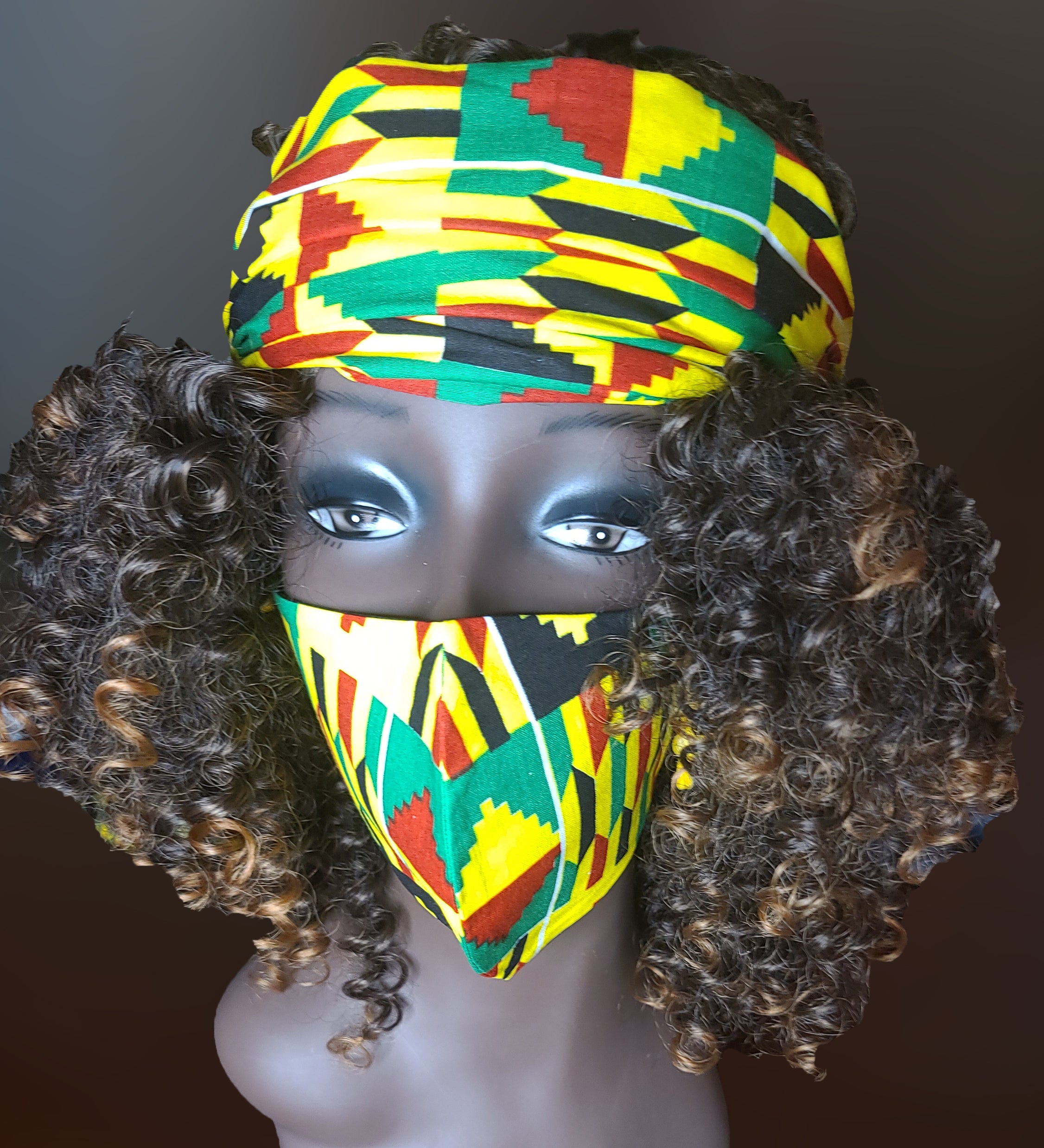 Kente Headband & Mask