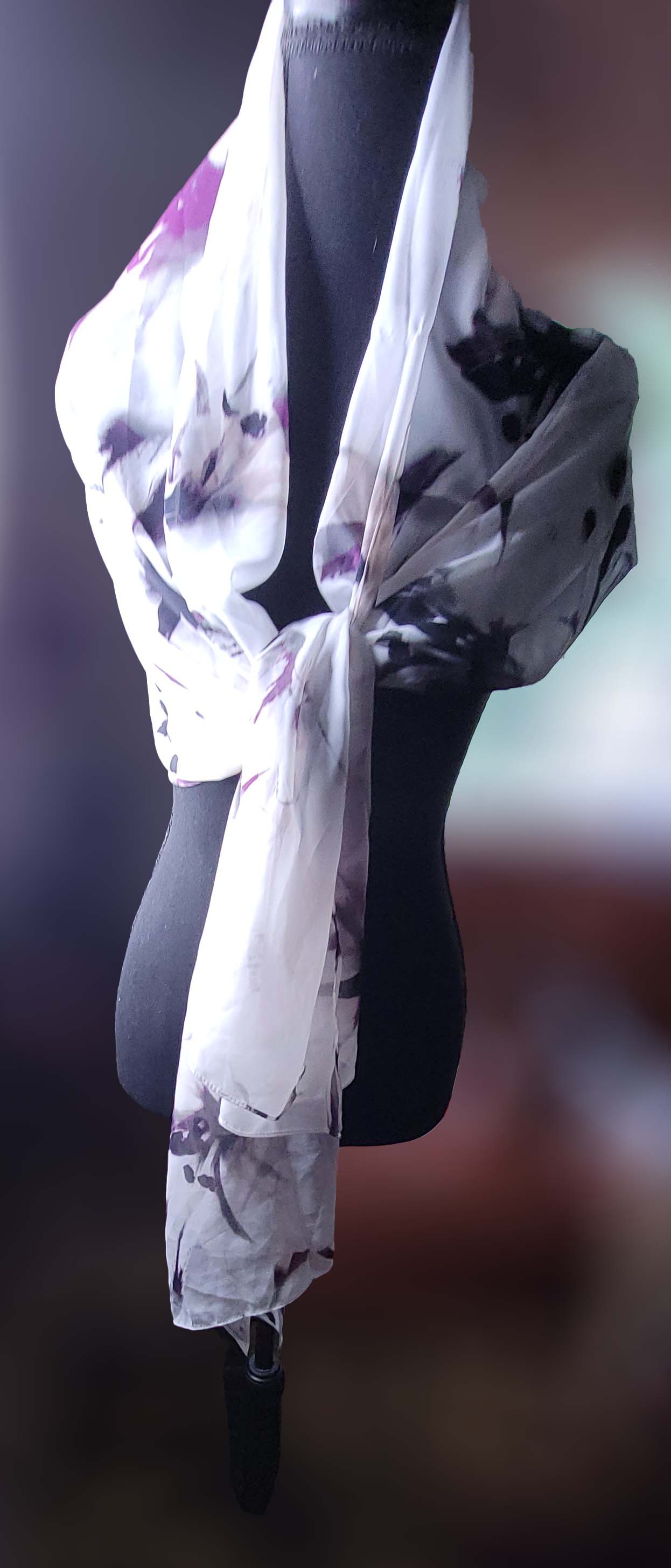 White and Lilac Scarf