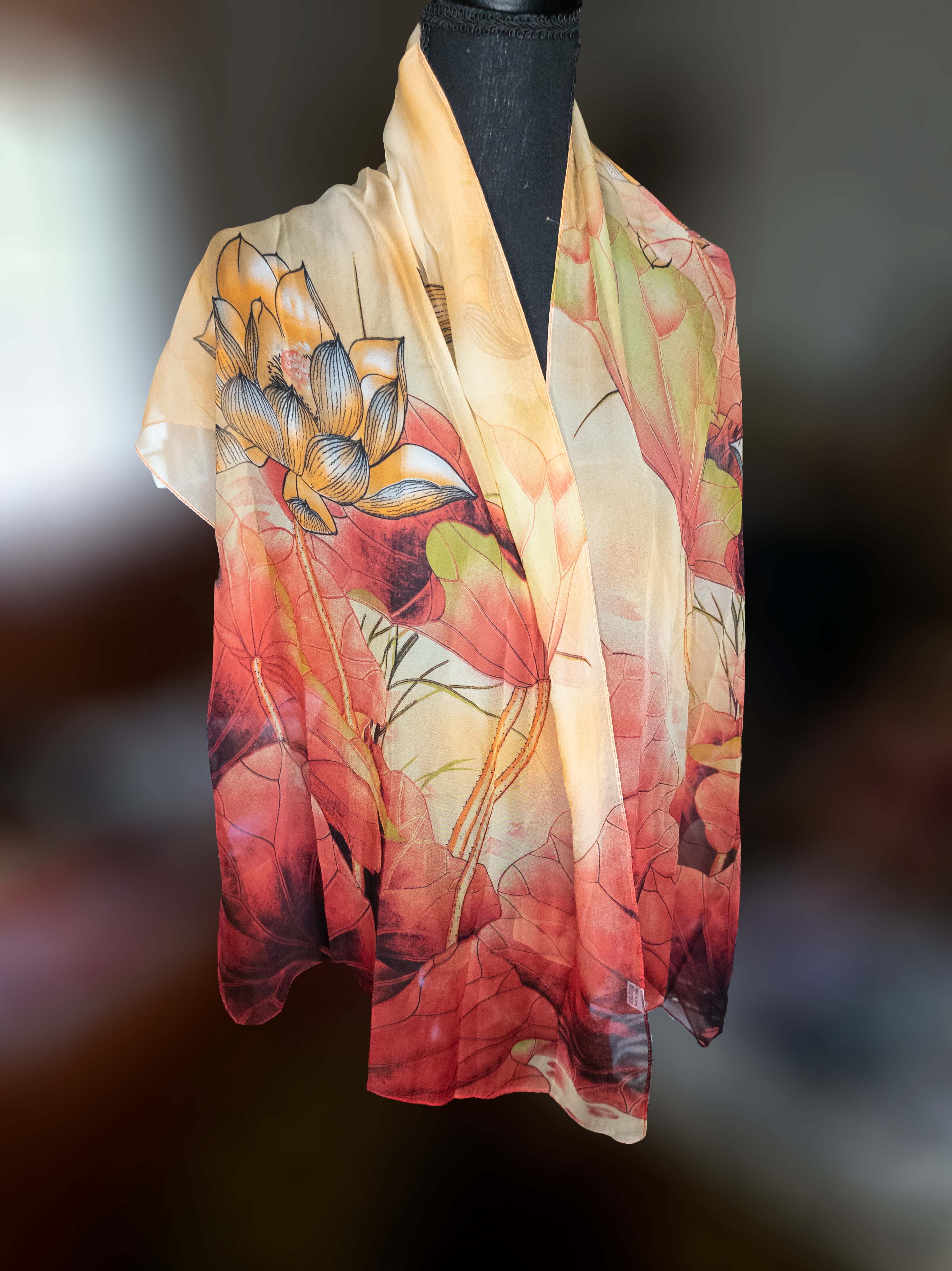 Floral Silky Scarf