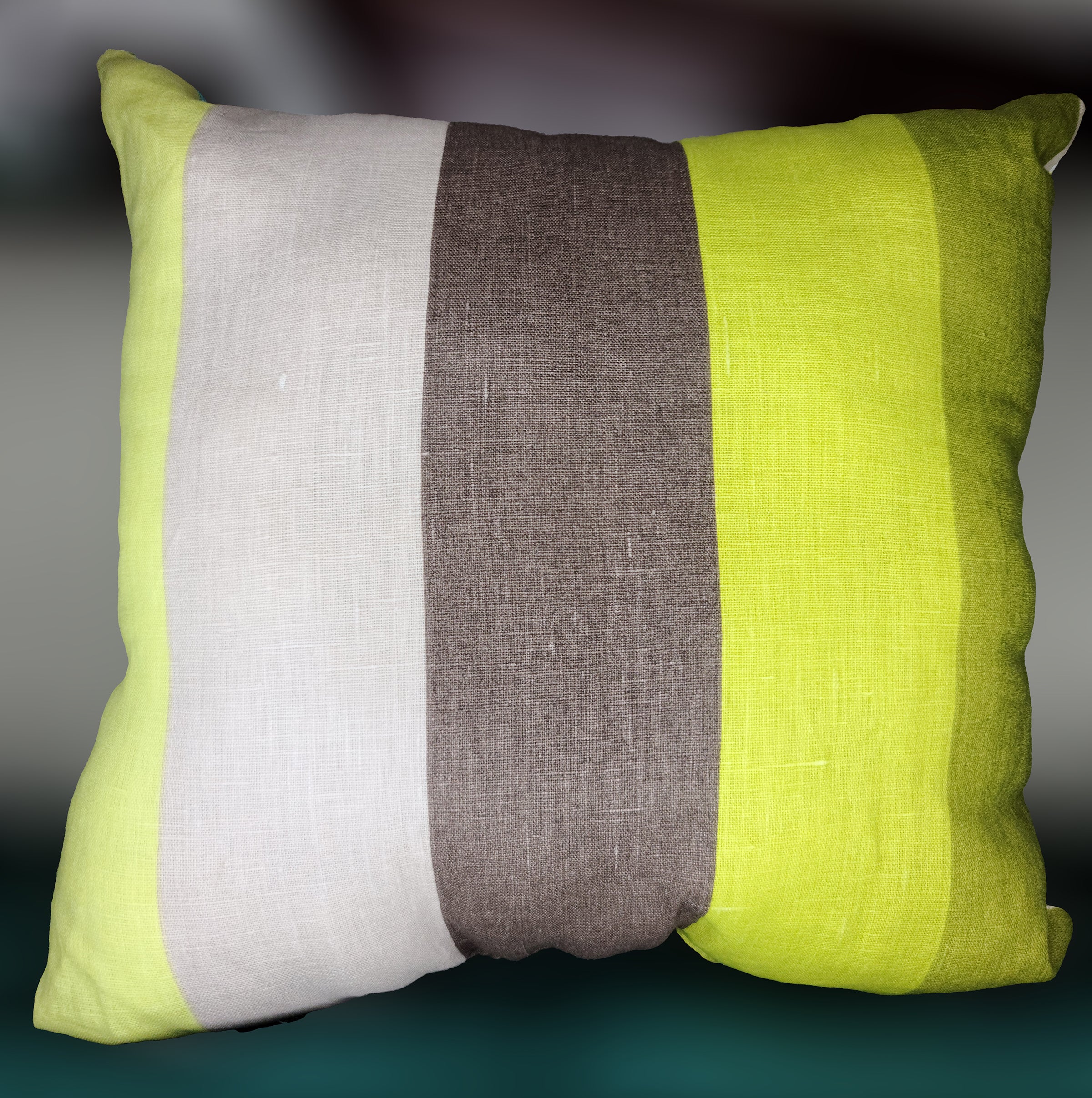 "Greys & Green" Throw Pillow