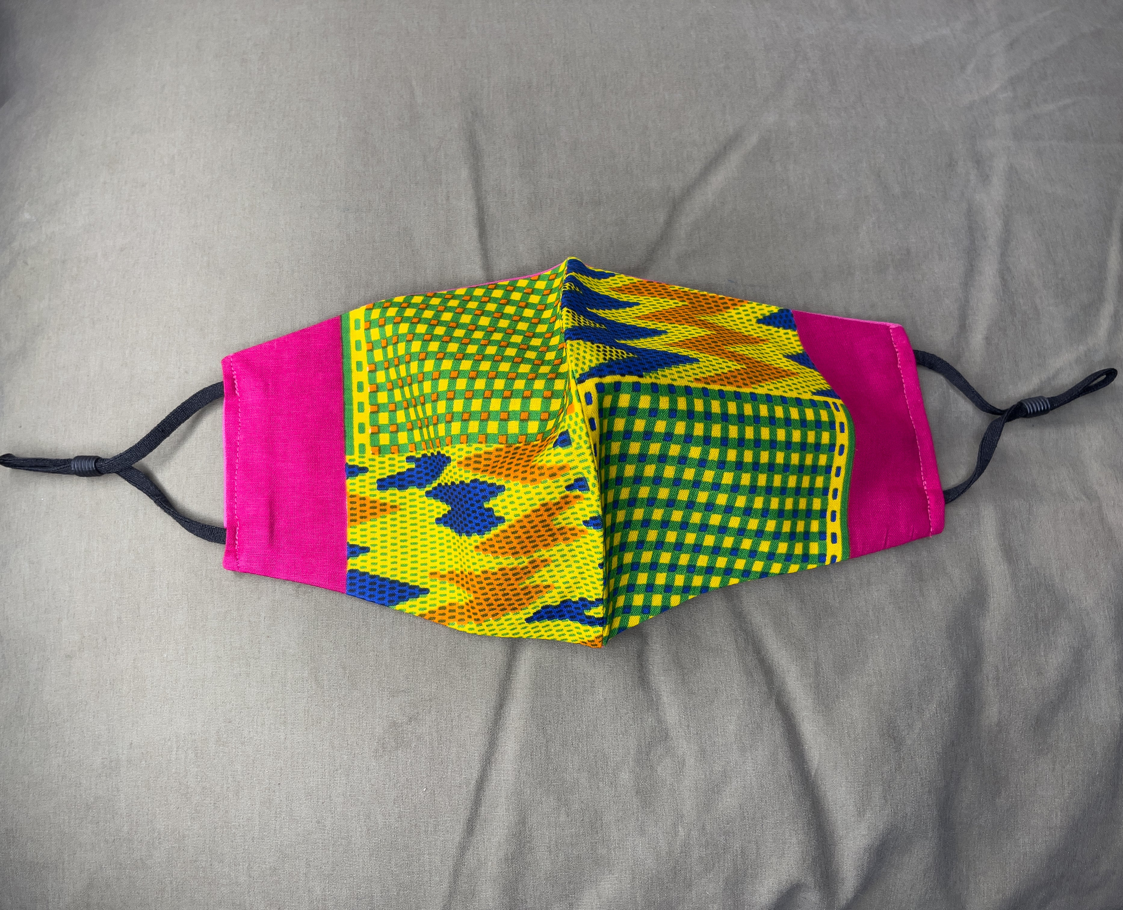 Artisan Pink Kente Face Mask (Adjustable/Two-Layer/Non-Medical)