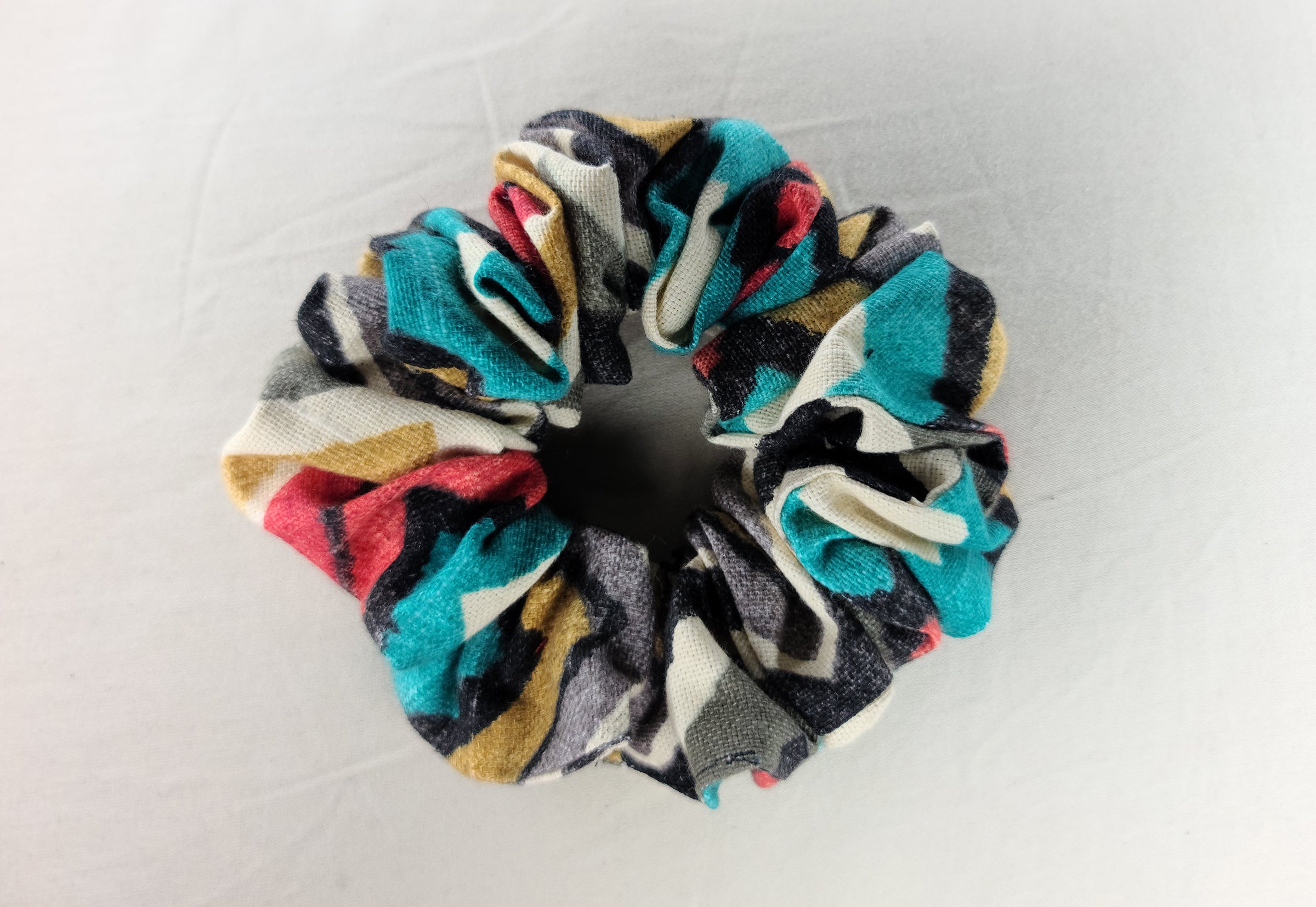 Turquoise Burst Scrunchie