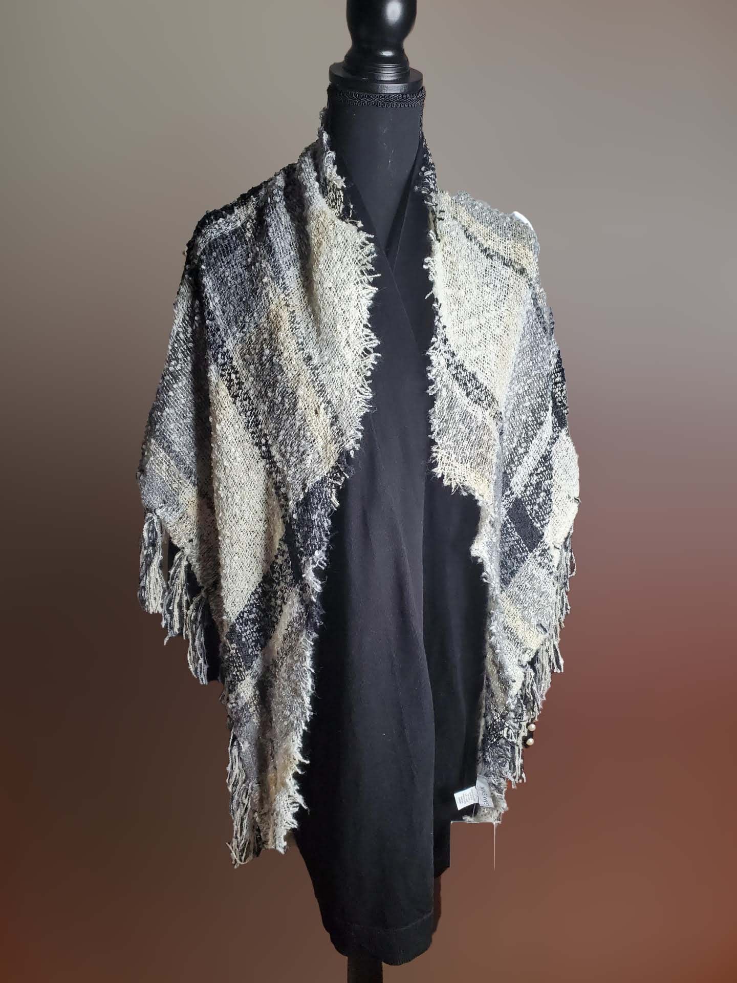 Nine West Black and White Shawl